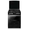 Image de Cuisinière mixte 77l 4 feux noir Amica ACM7037RN
