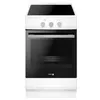 Image de Cuisinière induction 4 foyers four multifonctions catalyse 65l largeur 50cm blanc Fagor faci203b