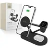 Image de Tech-Protect QI15W-A41 3in1 Wireless Charger with MagSafe for Apple Devices - Black (15 W), Chargeur sans fil, Noir