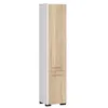 Image de Colonne salle de bains AKORD FIN Blanche 30 cm 2 portes façade Chêne Sonoma 5 étagères 30x30x140 cm