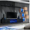 Image de Ensemble Meuble TV "Switch XXI" 260cm Noir & Naturel