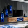 Image de Ensemble Meuble TV "Switch XXII" 210cm Noir & Naturel