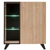 Image de Vaisselier Led Design "Liam" 90cm Naturel & Noir
