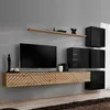 Image de Ensemble Meuble TV "Switch Lamel IX" 310cm Naturel & Noir