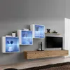 Image de Ensemble Meuble TV "Switch Lamel XX" 330cm Naturel & Blanc