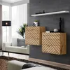 Image de Lot de 2 Blocs & Étagère "Switch SBI" 130cm Naturel Rainuré & Blanc