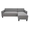 Image de Canape angle fixe en.casa 4 places en tissu gris 117 x 197 x 65 cm