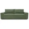 Image de Canape droit en.casa 3 places en tissu vert 86 x 197 x 65 cm