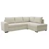 Image de Canape angle fixe en.casa 5 places en velours beige 183 x 247 x 87 cm
