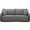 Image de Canapé Convertible Bari 3 Places - Tissu Anthracite - Coffre De Rangement - L215 X H89 X P100 Cm