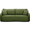 Image de Canapé convertible 3 places CASAPY BARI tissu vert olive coffre 170 L 135x187