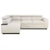 Image de Canape angle fixe en.casa 5 places en tissu beige 184 x 245 x 77 cm
