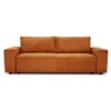 Image de Canape droit en.casa 4 places en velours rouge 88 x 241 x 86 cm