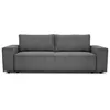 Image de Canape droit en.casa 4 places en velours gris 86 x 241 x 88 cm