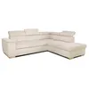 Image de Canapé d’angle convertible réversible CASAPY DAYTONA Beige 5 places lit tiroir 3 têtières