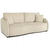 Image de Canapé convertible lit Bari CASAPY 3 places velours côtelé perle beige + coffre 170 L