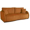 Image de Canapé convertible 3 places CASAPY BARI velours côtelé terracotta 135 x 187 cm + rangement 170 L