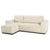 Image de Canapé d’angle convertible réversible CASAPY JOSH 4 places avec coffre 242x155 cm velours côtelé Pearl