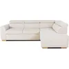 Image de Canapé d’angle convertible réversible CASAPY KELIO 117x187 velours côtelé beige