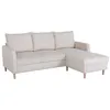 Image de Canape angle relax 3 places en velours 138 x 192 x 82 cm