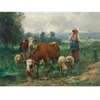 Image de Puzzle 1000 pièces : Julien Dupré : La bergère avec son troupeau DToys