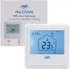 Image de PNI Thermostat intelligent intégré CT25PE WiFi, contrôle par Internet du chauffage électrique au sol, Thermostat, Blanc