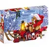 Image de Enjoy Puzzle ENJOY-1269 - Nounours avec bonnets de Père Noël, puzzle, 1000 pièces (1000 pièces)