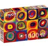 Image de Enjoy Puzzle ENJOY-1542 - Étude de couleurs - Carrés avec cercles concentriques, Wassily Kandinsky, puzzle, 1000 (1000 pièces)