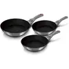 Image de BerlingerHaus Ensemble de poêles à frire Ø 20/24/28cm Collection Clair de Lune, Poêle + casserole, Gris