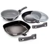 Image de Set 2 Poêles à Frire et Poêle à Griller Induction 20-24-28 cm, Poignées Amovible Berlinger Haus Carbon Pro Gris Foncé