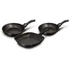Image de Set de 2 Poêles à Frire 1 Grill Induction 20-24-28cm Aluminium, Antiadhésif Berlinger Haus Black Rose Noir