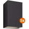 Image de Philips, Éclairage d'extérieur, Hue Resonate muurlamp White and Color zwart 5-pack