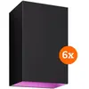 Image de Philips, Éclairage d'extérieur, Hue Resonate muurlamp White and Color zwart 6-pack