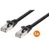 Image de Bluebuilt Câble réseau FTP CAT6 5 mètres Noir 3-pack (FTP, CAT6, 5 m), Câble réseau
