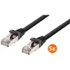 Image de Bluebuilt Câble réseau FTP CAT6 3 mètres Noir 5 pièces (FTP, CAT6, 3 m), Câble réseau