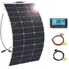 Image de Kit de panneaux solaires, panneaux flexibles de 200W, compatibilité avec batteries 12V, Kit 100W