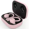 Image de Écouteurs câblés QW21 rose dans l’oreille bouton pour courir sport confort réduction du bruit