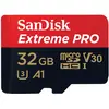 Image de SANDISK Extreme PRO UHS-I V30 (32 Go, microSDHC, U3, UHS-I), Carte mémoire, Noir, Rouge