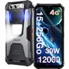 Image de FOSSiBOT F106 Pro Gris 6.58  15(8+7)Go +256 Go Smartphone Robuste 12000mAh NFC Double SIM 4G Android 13 103db volume élevé 3W lumières de camping