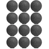 Image de Lot de 12 boule tissu décoratif suspendu pour fête, christms guirlande ornement, boule brillant et scintillant coloris gris foncé - Diamètre 6 cm -JUANIO-