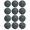 Image de Lot de 12 boule tissu décoratif suspendu pour fête, christms guirlande ornement, boule brillant et scintillant coloris gris cendré - Diamètre 6 cm -JUANIO-