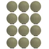 Image de Lot de 12 boule tissu décoratif suspendu pour fête, christms guirlande ornement, boule brillant et scintillant coloris gris vert - Diamètre 6 cm -JUANIO-