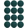 Image de Lot de 12 boule tissu décoratif suspendu pour fête, christms guirlande ornement, boule brillant et scintillant coloris bleu pétrole - Diamètre 6 cm -JUANIO-
