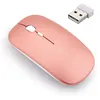 Image de INPHIC Souris sans Fil Rechargeable, Mini Souris Optique sans Silence Click, Ultra Mince 1600 DPI pour Ordinateur Portable, PC, Ordinateur Portable, Ordinateur, Mac(Or Rose)