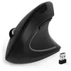 Image de Jelly Comb Souris Verticale Ergonomique Souris sans Fil Silencieuse avec Nano-Récepteur, DPI Réglable, Interrupteur on/Off-Noir