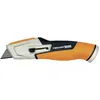 Image de Fiskars, Cutter, Couteau universel à lame rétractable, longueur 17,7 cm, acier inoxydable/plastique, noir (Cutters)