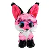 Image de Lumo Stars peluche Fox Rhubarb junior 15 cm en peluche noir, rose