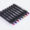 Image de Kit de 80 Feutres Marqueur Huile-alcool Double 1mm-6mm 80 Couleurs Graphique + Sac de Crayon pour la conception d'animation Noir