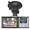 Image de Dashcam 3 Caméras Embarquée pour Voiture avec Microphone et Haut-parleur Partel Noir