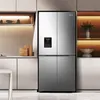 Image de réfrigérateur multi-portes HISENSE RQ5P470SMIE - volume congélateur de 303 L d'un volume réfrigérateur de 179 L de classe énergétique E gris, bleu